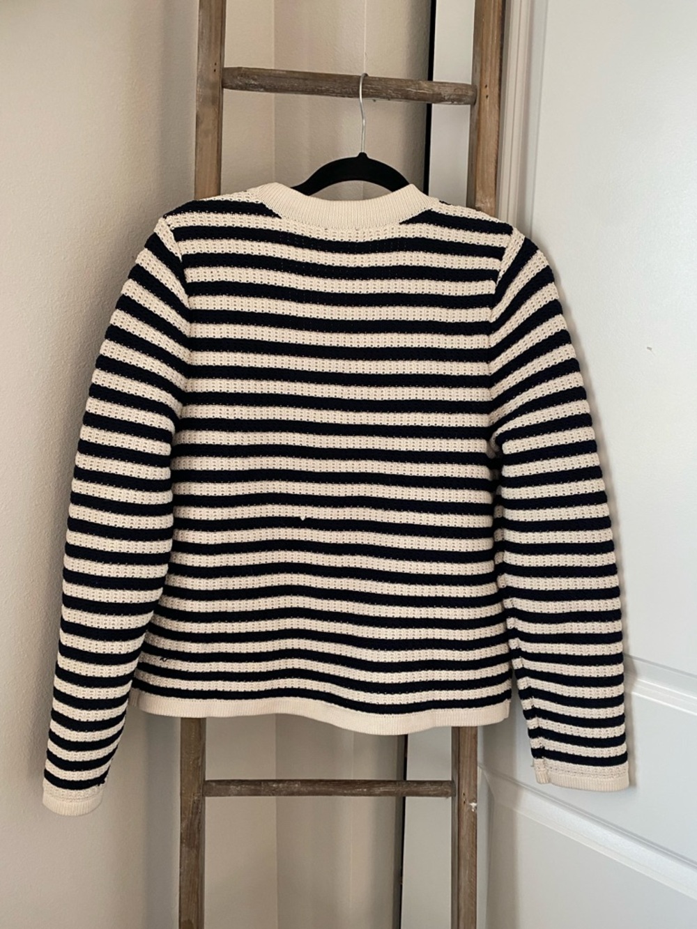 Talbots - Kate Striped Black & White Cardigan - Size Large - Picture 5 of 6